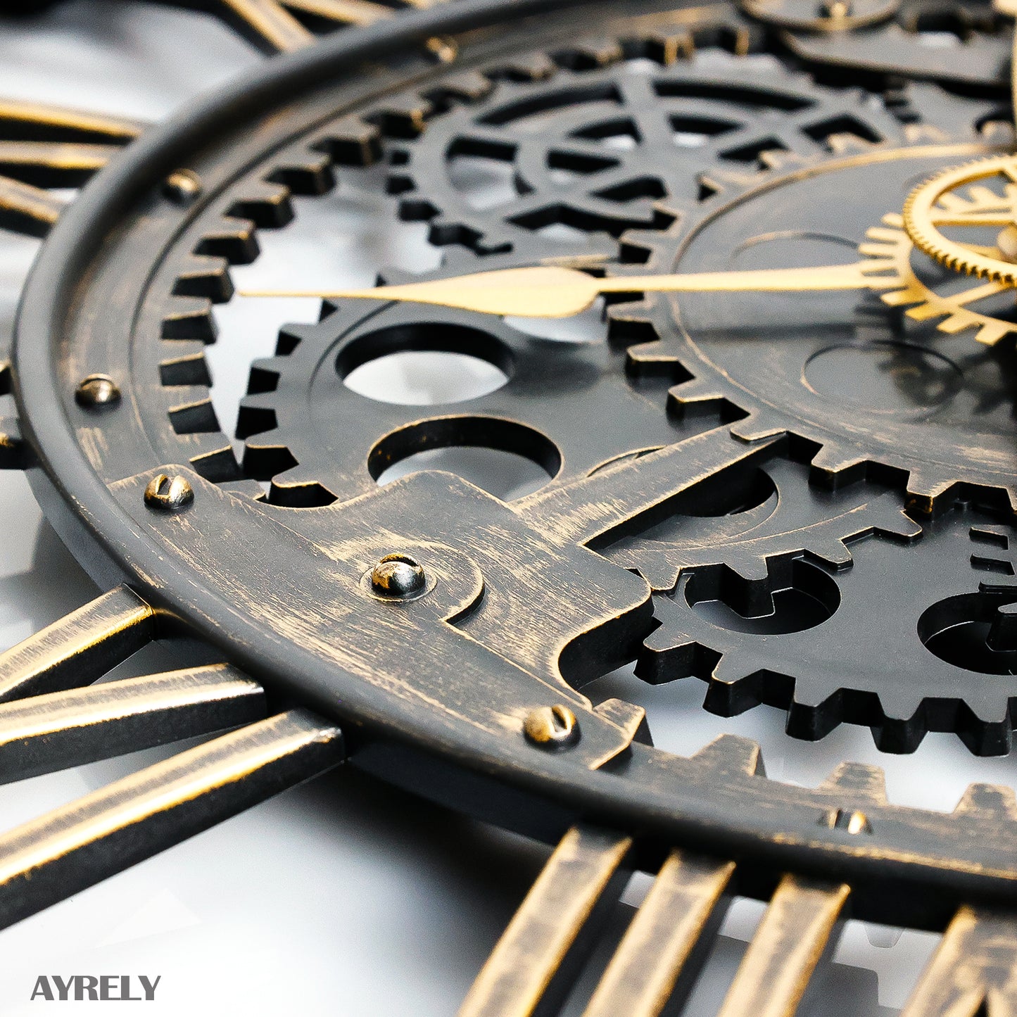 AYRELY® 24 Inch Large 3D Steampunk Decorative Wall Clock