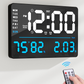 AYRELY® 16" LED Large Digital Wall Alarm Clock with Digital Calendar (Blue)