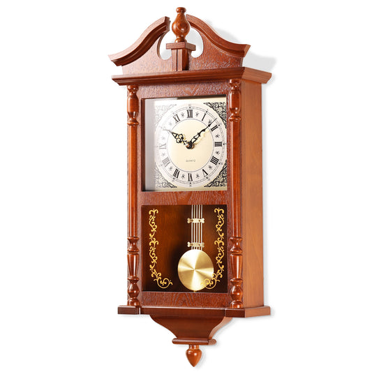 AYRELY® 25 Inch Large Grandfather Vintage Wall Clock with Pendulum and Chime