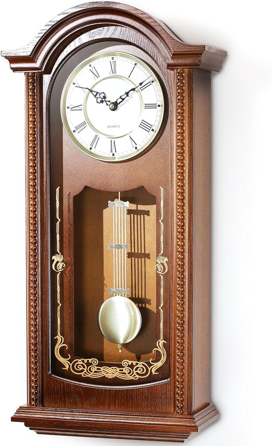 AYRELY® 26 Inch Grandfather Vintage Wall Clock with Pendulum & Chime