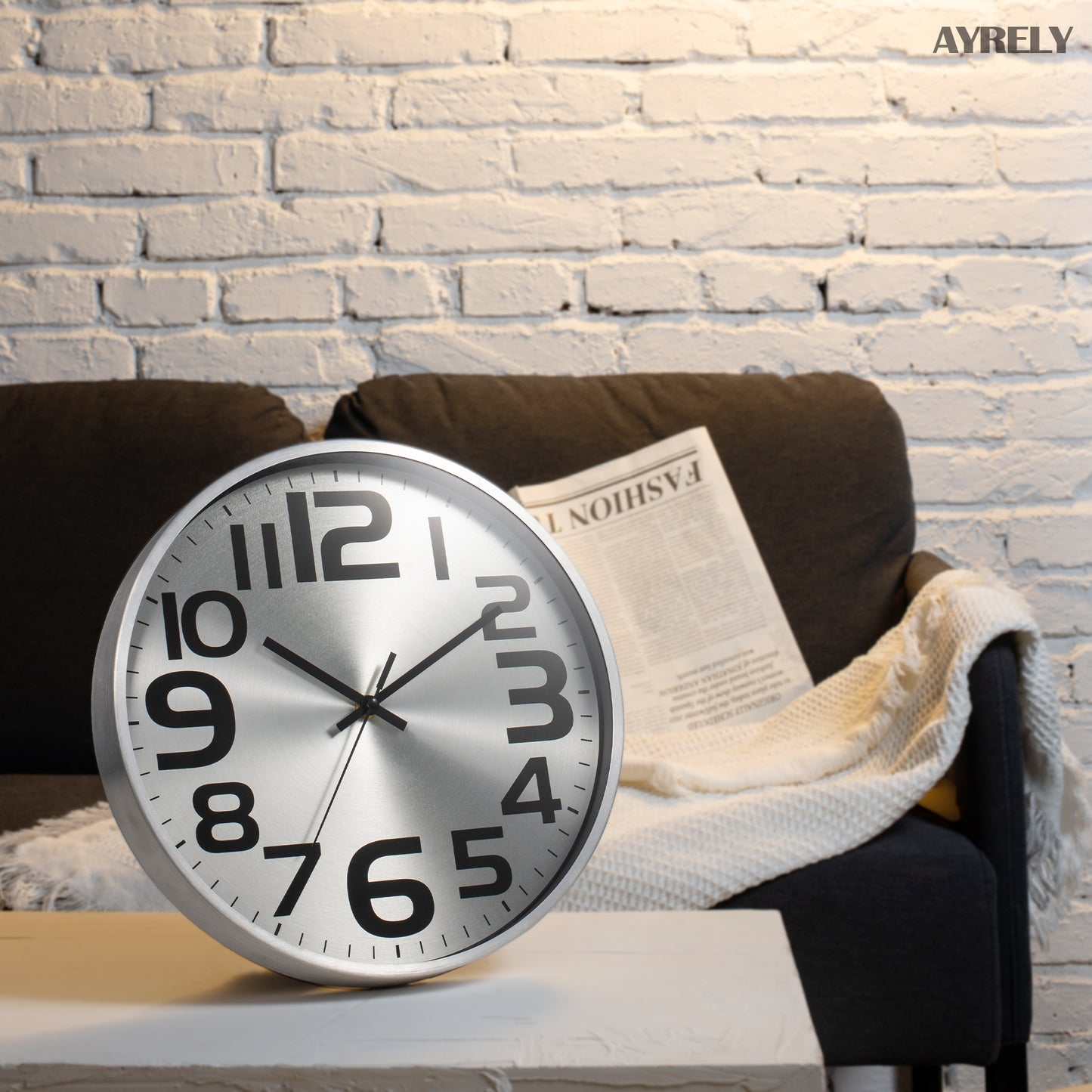 AYRELY® 12 inch Modern Metal Wall Clock