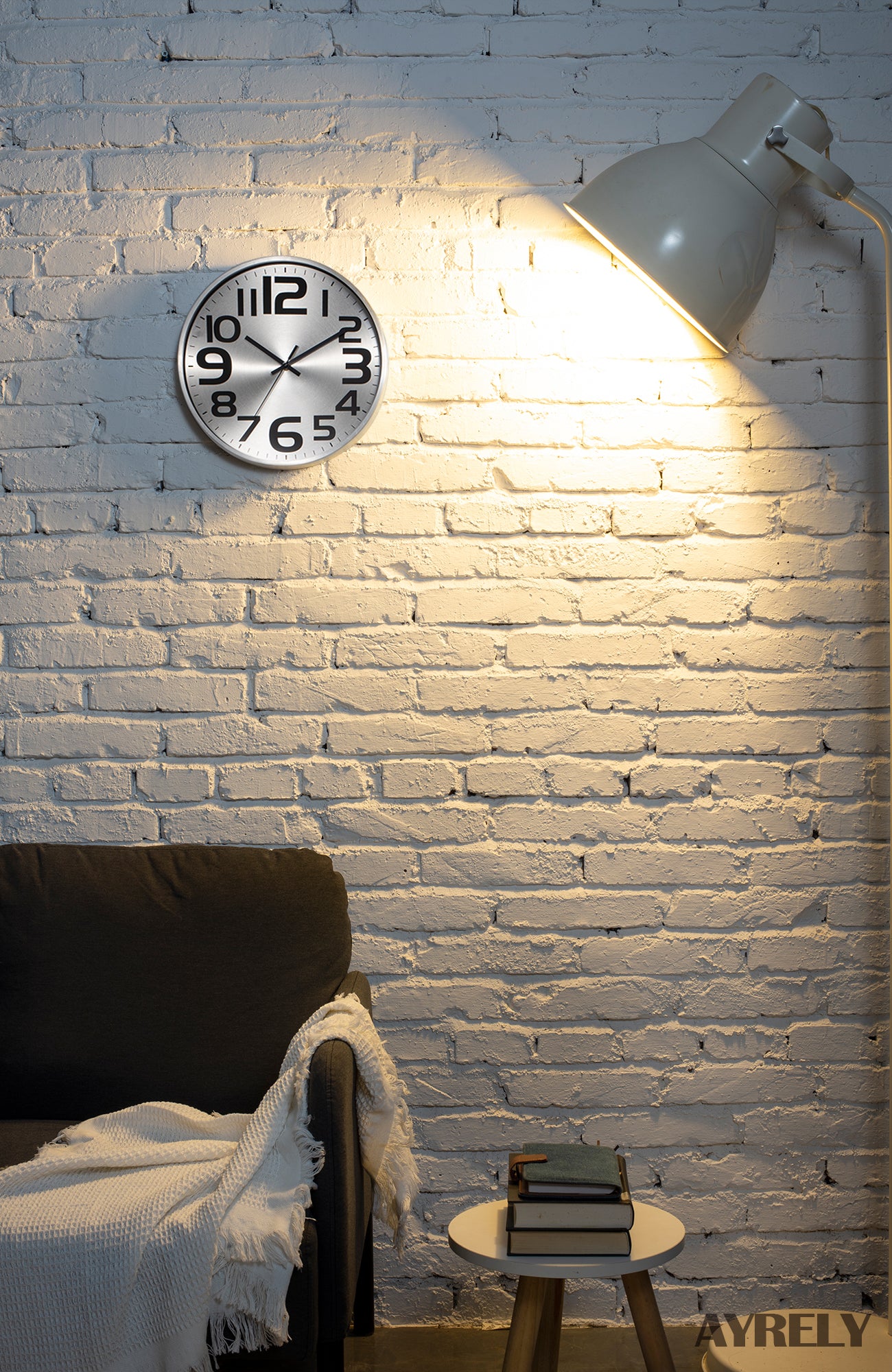 AYRELY® 12 inch Modern Metal Wall Clock