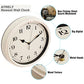 AYRELY Rustic Wall Clock, Wall Clocks Battery Operated, 11 Inch Country Style Silent Non Ticking Clock, Decorative for Kitchen, Home, Living Room, Farmhouse, Bedrooms (White)