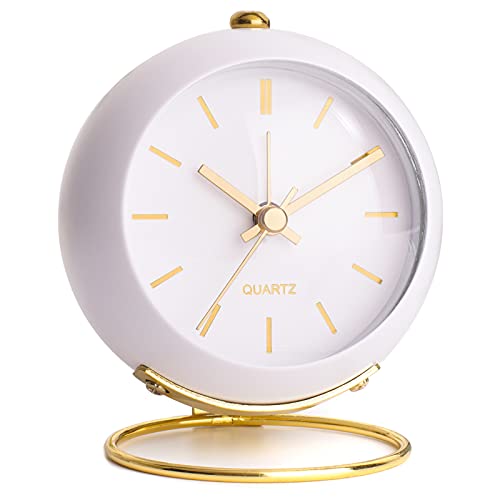 AYRELY® Desk Alarm Clocks with Decor Aesthetic Vintage (White)