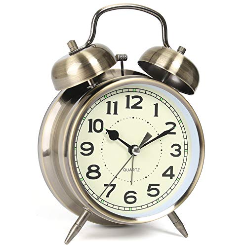 AYRELY® Twin Bell Vintage Alarm Clock (Bronze)